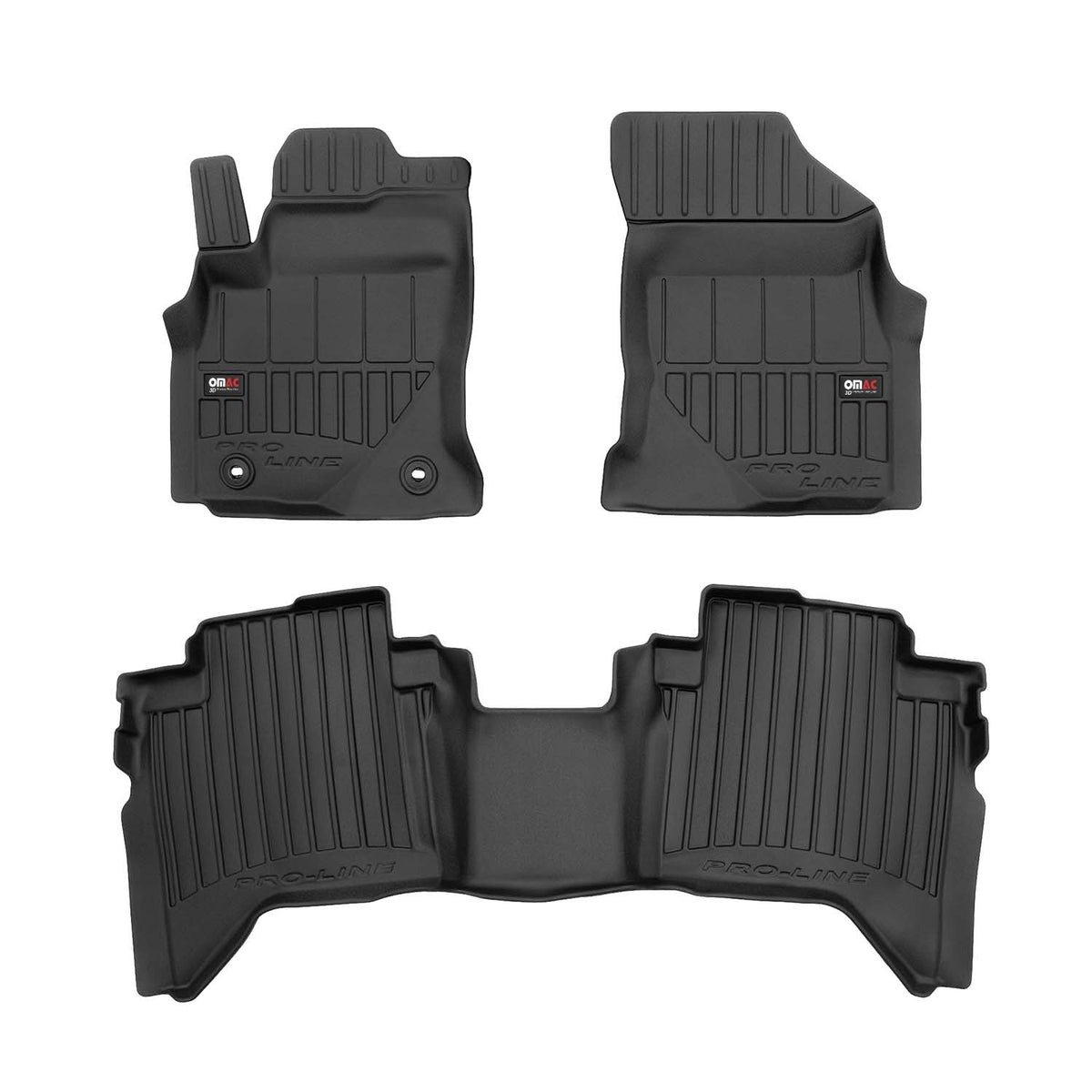OMAC rubber floor mats for Toyota Hilux 2015-2024 Premium TPE car mats 3 pieces