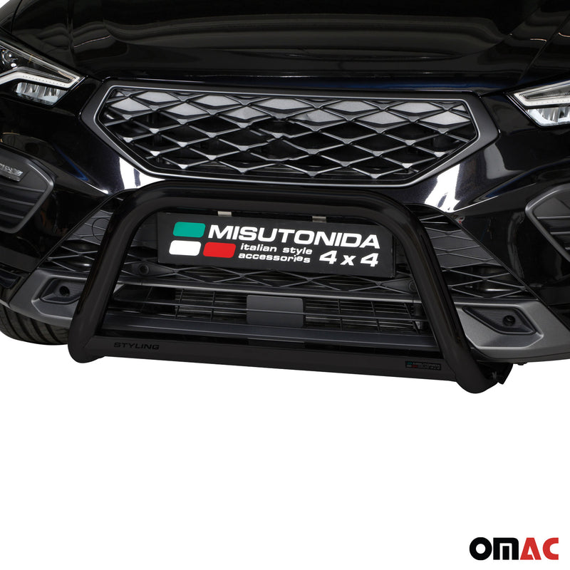 Frontbügel Frontschutzbügel für Seat Ateca 2021-2024 ø63mm Stahl Schwarz Schutz