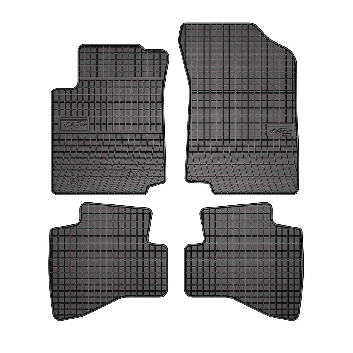 OMAC Gummi Fußmatten für Citroen C1 2014-2021 Automatten Gummi Schwarz 4tlg