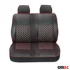 Seat covers protective covers for Renault Master 2010-2024 artificial leather black red 2+1