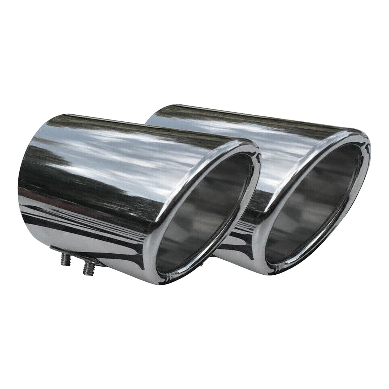 Auspuffblende Endrohr für VW Polo 2009-2026 Edelstahl Chrom 2tlg