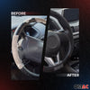 SPARCO steering wheel covers, steering wheel protector, steering wheel protection, black, red, rubber suede