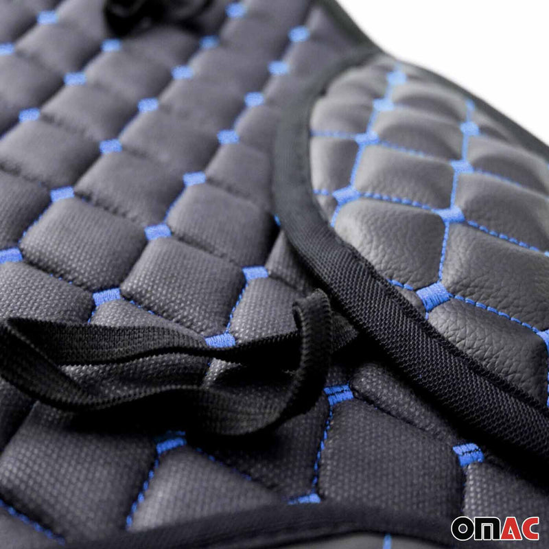 Schonbezug Sitzauflage für VW Golf 8 2019-2025 Kunstleder Schwarz Blau