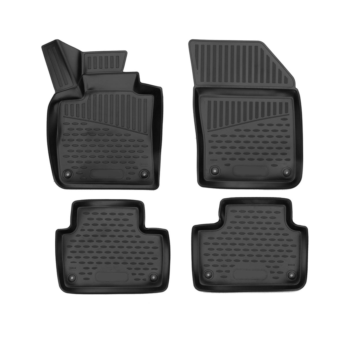 OMAC Gummimatten Fußmatten für Volvo V60 S60 2018-2024 TPE Automatten Schwarz 4x