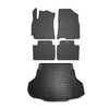 Fußmatten & Kofferraumwanne Set für Hyundai Elantra 2020-2024 Gummi Schwarz 5x