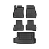OMAC Fußmatten & Kofferraumwanne Set für Nissan Juke 2010-2019 Gummi Schwarz 5x