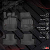 OMAC Gummi Fußmatten für Audi Q2 2016-2024 Premium TPE 3D Automatten Schwarz 4x