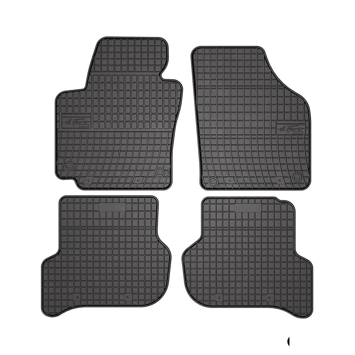 OMAC Gummi Fußmatten für Seat Altea XL 2006-2015 Automatten Gummi TPE Schwarz 4x