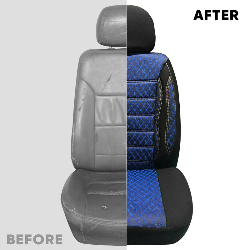 Sitzbezüge Schonbezüge für Renault Kangoo 2008-2013 Schwarz Blau 2 Sitz Vorne