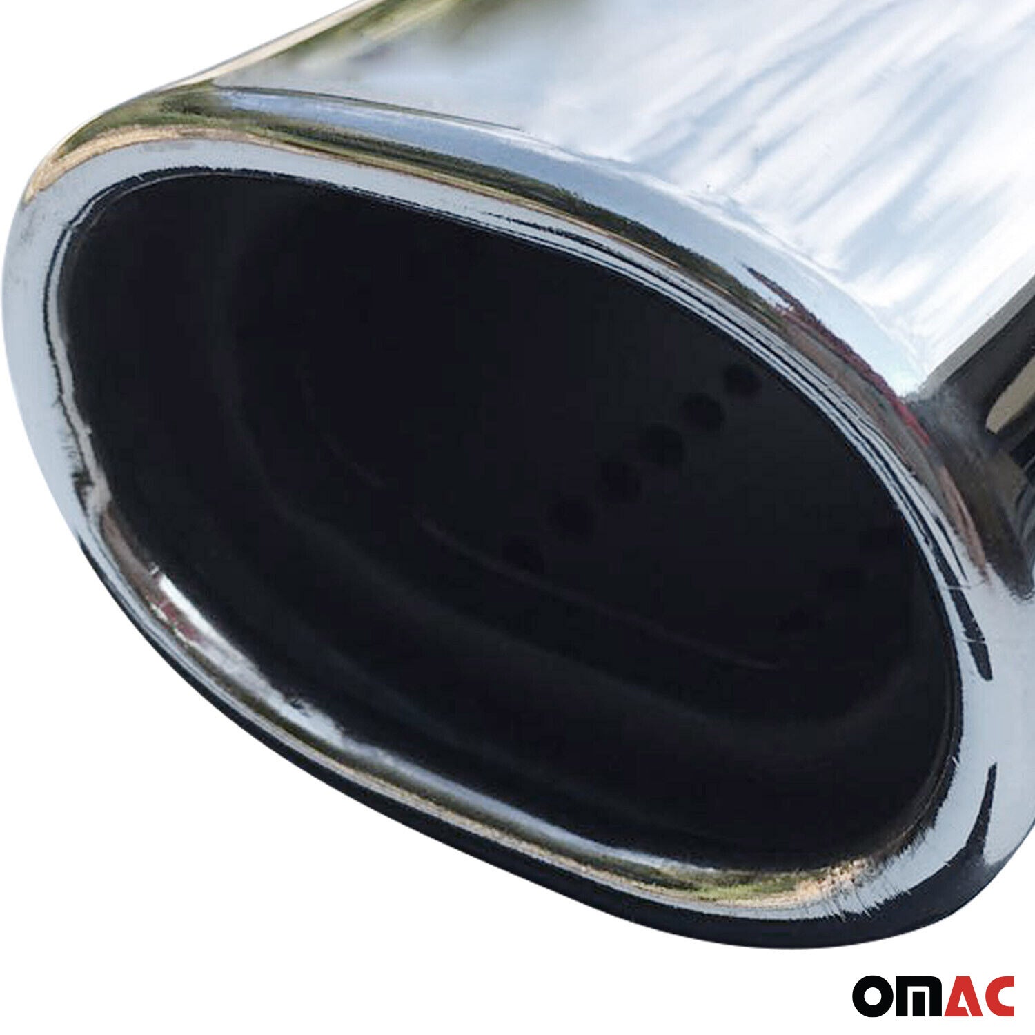 Auspuffblende Endrohr für VW Endstück Rostfrei 63mm Edelstahl Chrom 1tlg