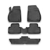 Fußmatten für Opel Zafira C 2011-2019 3D Passform Hoher Rand Schwarz 7-Sitze