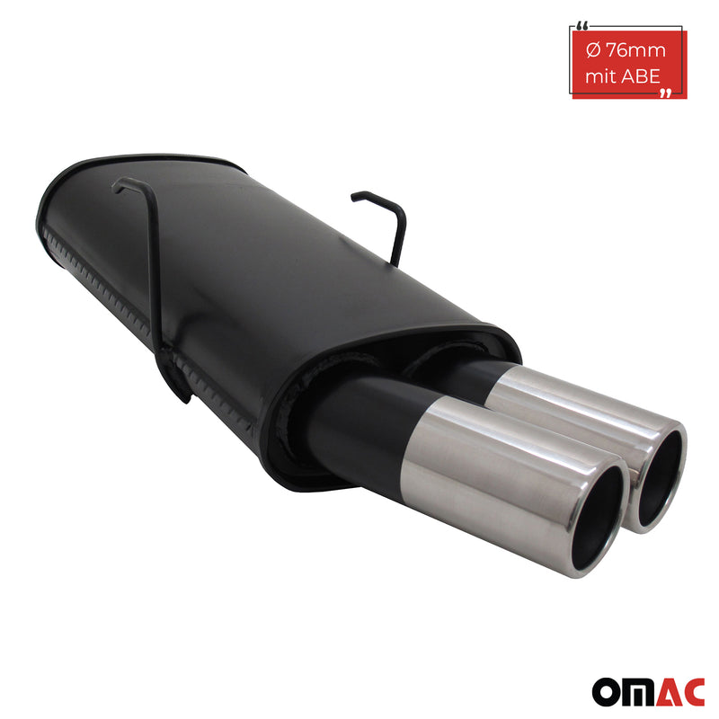 Novus Sportauspuff für Peugeot 106 2x76mm Endschalldämpfer mit ABE