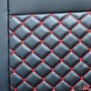 Seat covers protective covers for Renault Master 2010-2024 artificial leather black red 2+1