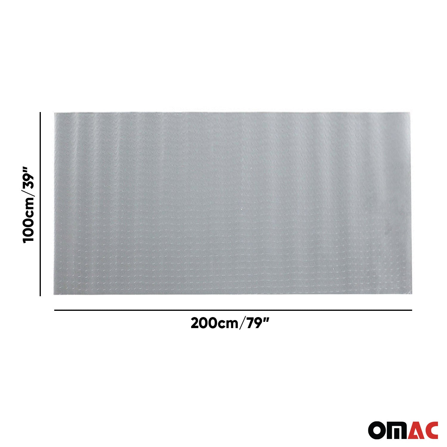 Antirutschmatte Gumimatte Bodenbelag Noppen 100 x 200 cm Grau