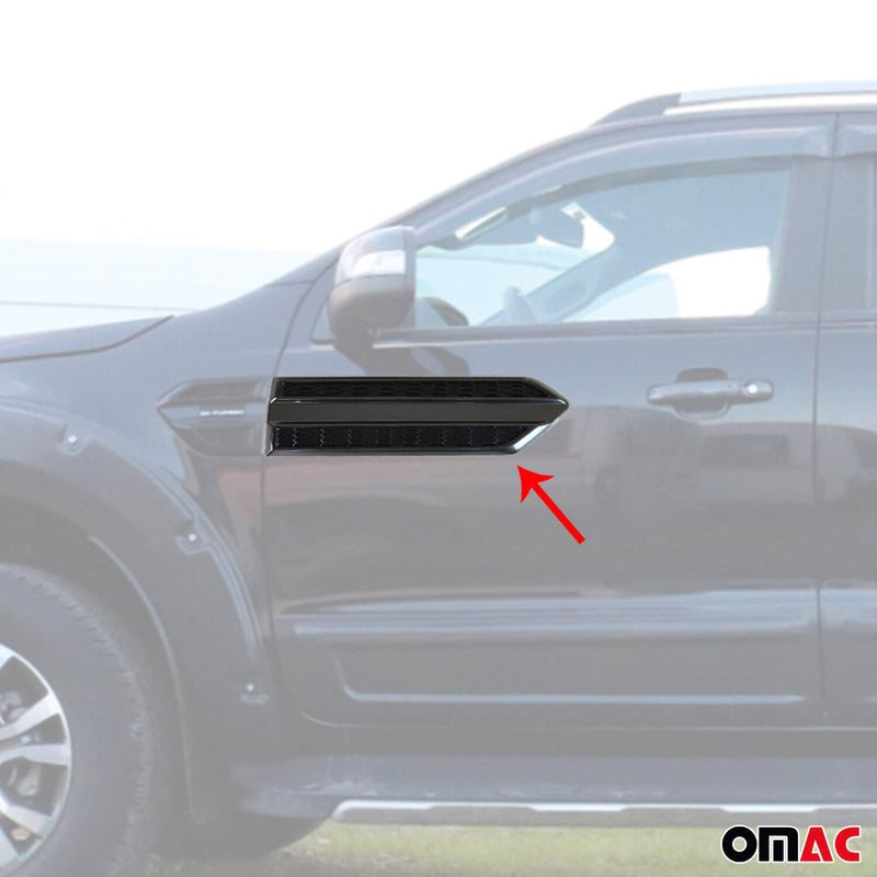 Seitentürleiste Türschutzleiste für Mitsubishi L200 2019-2024 ABS Schwarz 2x