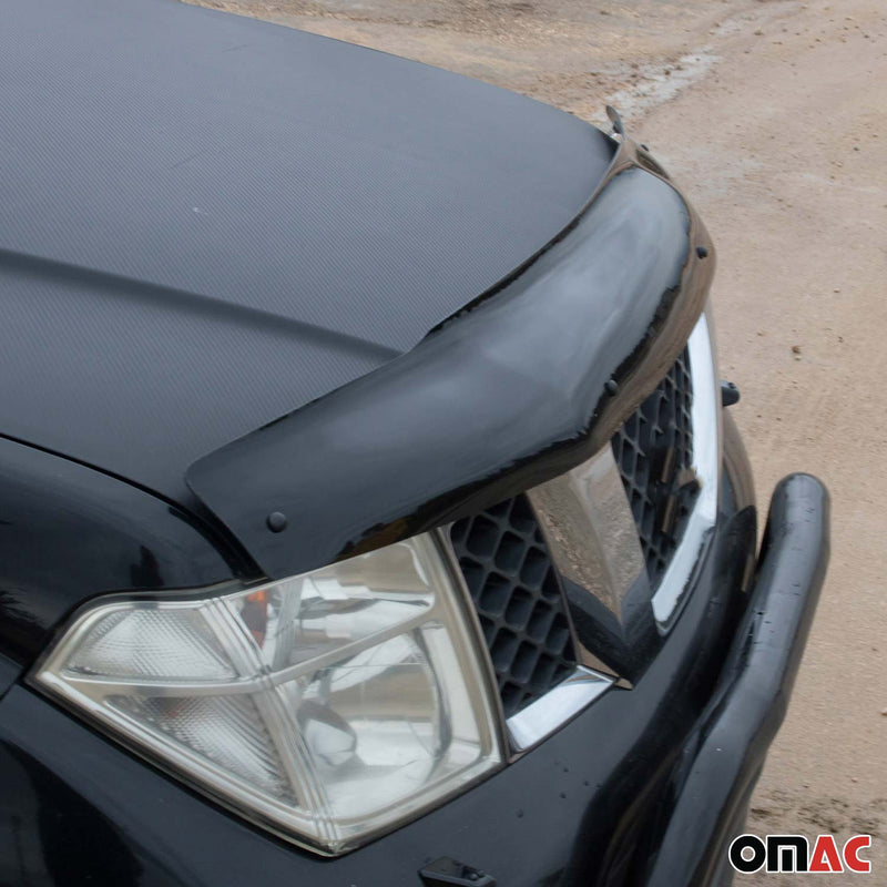 Motorhaube Deflektor Insekten Steinschlagschutz für Nissan Navara 2005-15 Dunkel