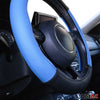 Steering wheel cover, steering wheel protector, steering wheel cover, blue-black, diameter 38-40 cm