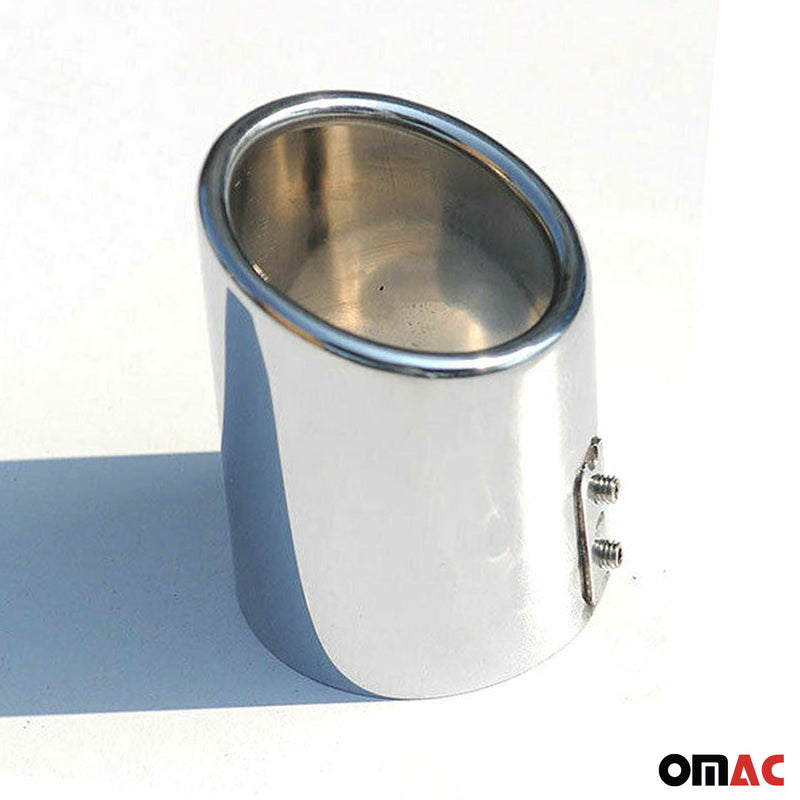 Auspuffblende Endrohr Endstückpuff Single Output Chrom Edelstahl 2 tlg 76 mm