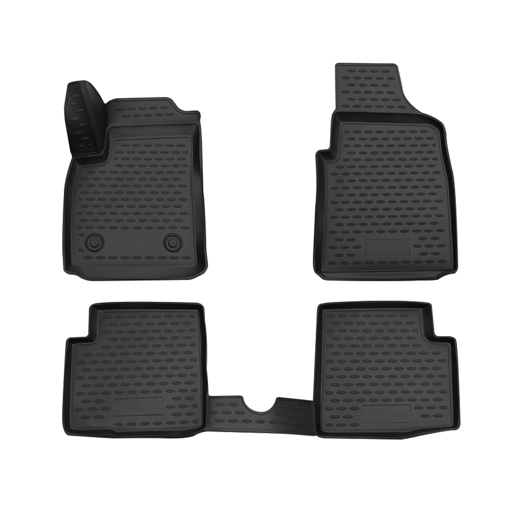 OMAC Gummimatten Fußmatten für Ford Ka 2008-2016 TPE Automatten Schwarz 4x