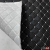 140cmx100cm Embossed Black Faux Leather White Diamond Stitch Car Upholstery