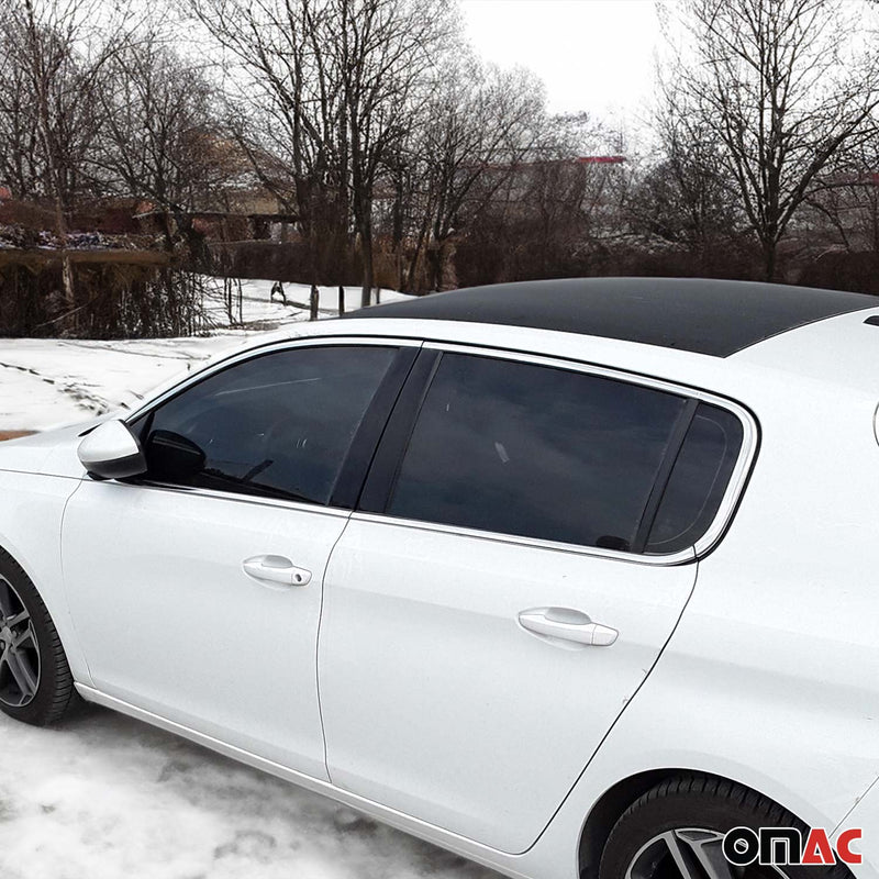 Fensterleisten Zierleisten für Peugeot 308 2013-2021 Edelstahl Chrom 10tlg