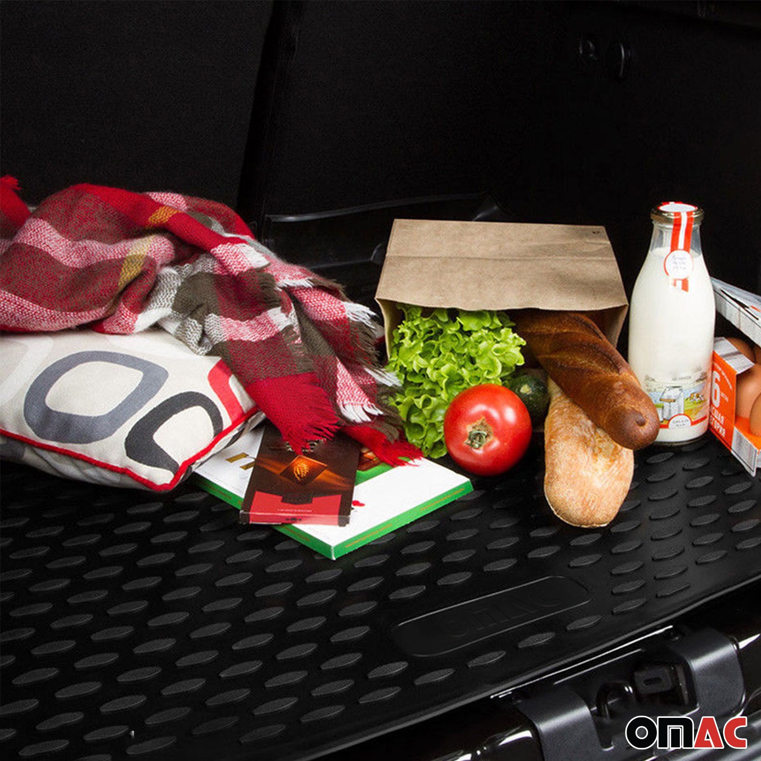Antirutsch Kofferraummatte für Jeep Cherokee 2013-2019 Kofferraumwanne Schwarz