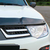 Motorhaube Deflektor Insektenschutz für Mitsubishi L200 2006-2015 Dunkel