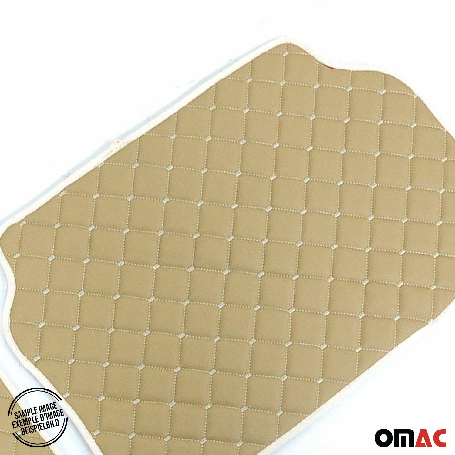 Fußmatten Leder Automatten für VW Passat 2014-2022 Kunstleder Beige 4tlg