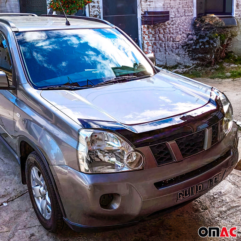 Motorhaube Deflektor Insektenschutz für Nissan X-Trail 2007-2014 Dunkel