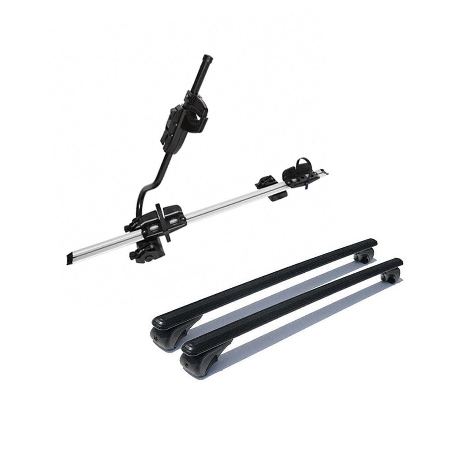 Dachträger + Fahrradträger Satz für Skoda Kodiaq 2016-2026 Aluminium Schwarz 3x