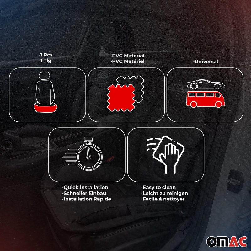 SPARCO Sitzkissen Sitzauflage Sitzschoner Universal Schwarz Rot Auto-Sitzschutz