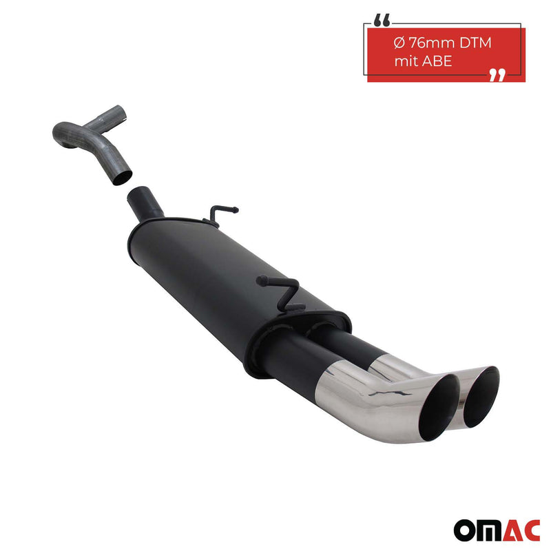 Novus Sportauspuff für Seat Ibiza 6L 2x76mm DTM Endschalldämpfer mit ABE