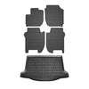 Fußmatten & Kofferraumwanne Set für Honda Jazz 2015-2024 Gummi TPE Schwarz 5x