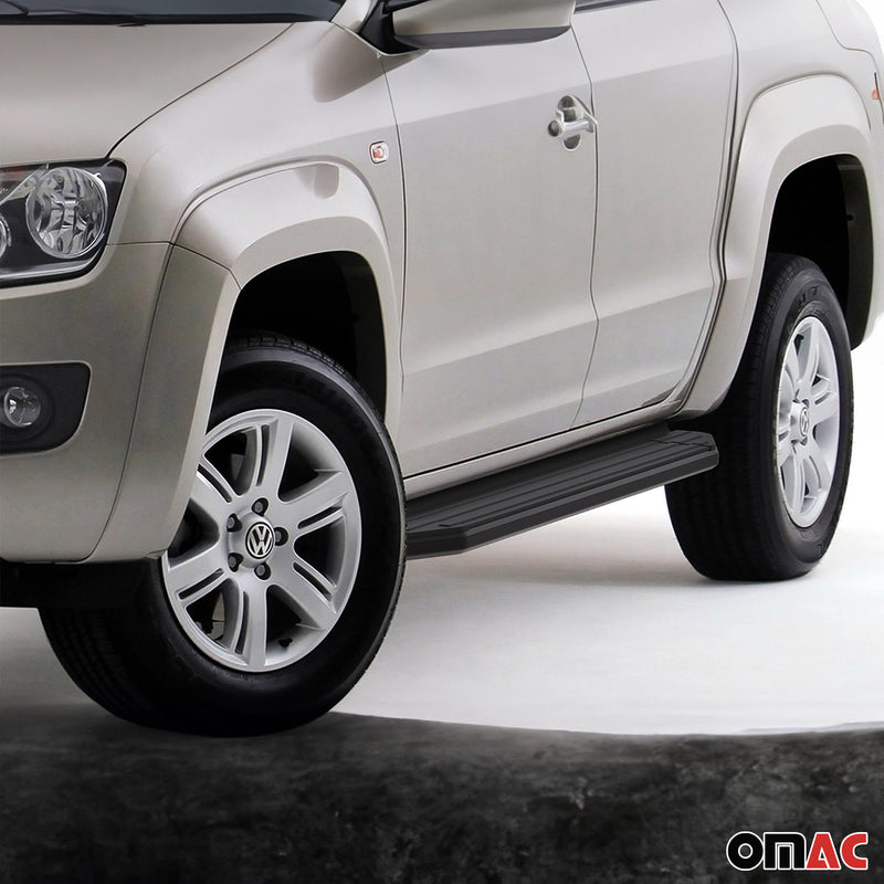 Trittbretter Seitenschweller für VW Amarok 2010-2016 TÜV Alu Schwarz ABE