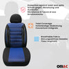 Sitzbezüge Schonbezüge für Fiat Doblo 2010-2014 Schwarz Blau 2 Sitz Vorne Satz
