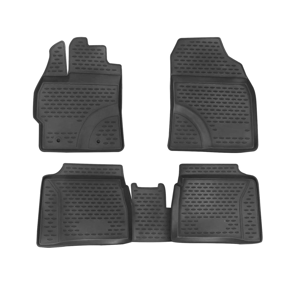 OMAC Gummimatten Fußmatten für Toyota Prius 2009-2015 TPE Automatten Schwarz 4x