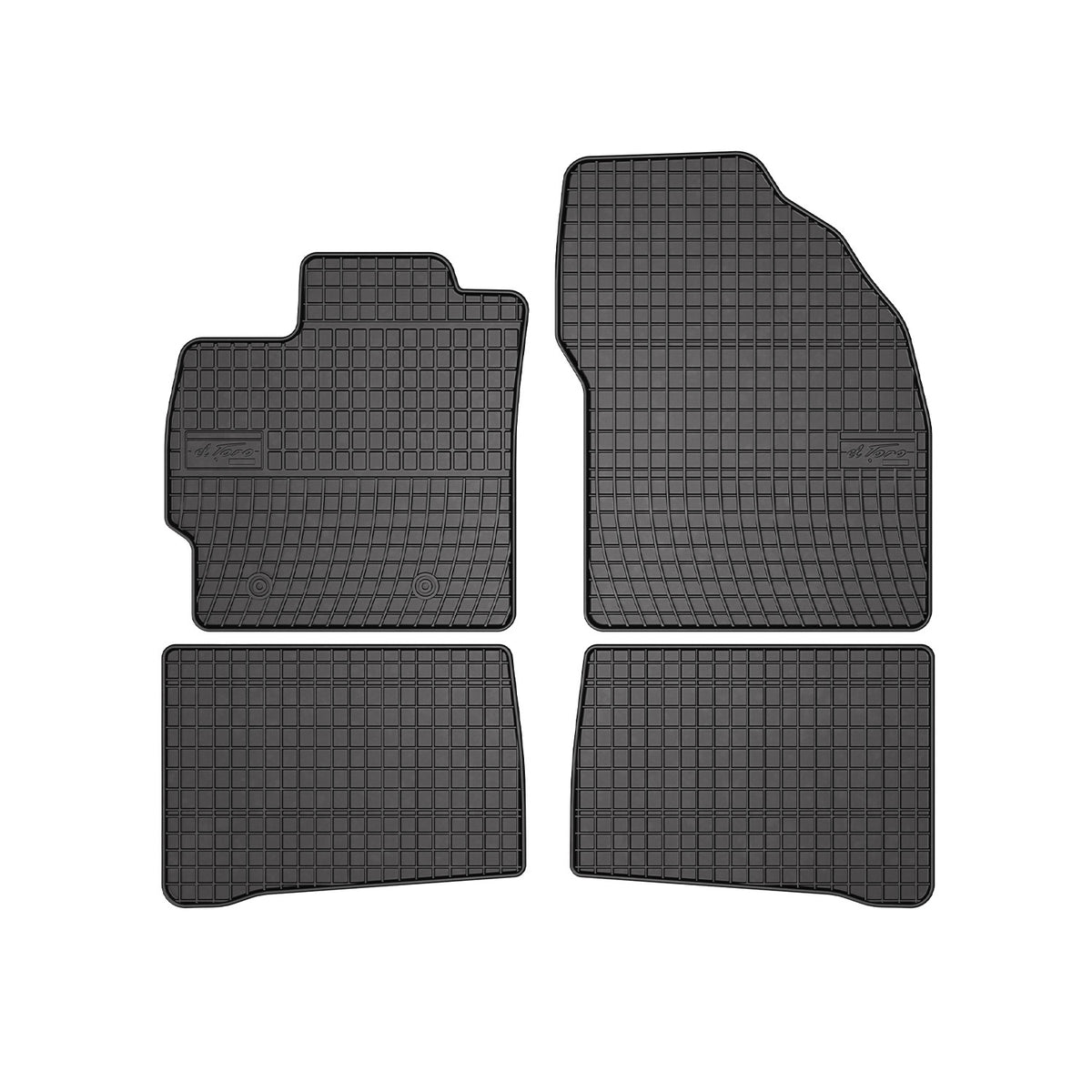 OMAC Gummi Fußmatten für Toyota Prius 2010-2015 Automatten Gummi Schwarz 4tlg
