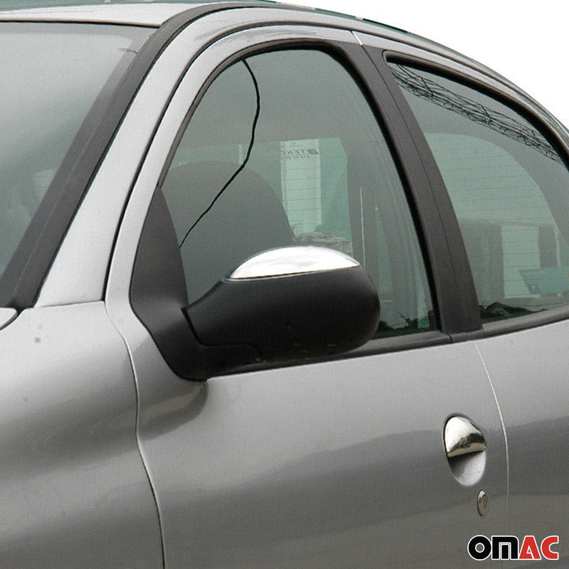 Spiegelkappen Spiegelabdeckung für Citroen C3 2002-2009 Edelstahl Silber 2tlg