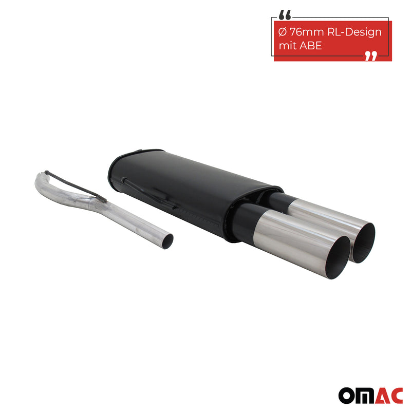Novus Sportauspuff für VW Passat 35i 2x76mm RL-Design Endschalldämpfer mit ABE