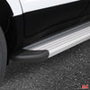 Seitenschweller Trittbretter Schweller für Fiat 500L 2012-2024 Aluminium Silber