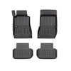 OMAC rubber floor mats for Mercedes CLK C209 A209 2002-2010 Premium TPE Black 4x
