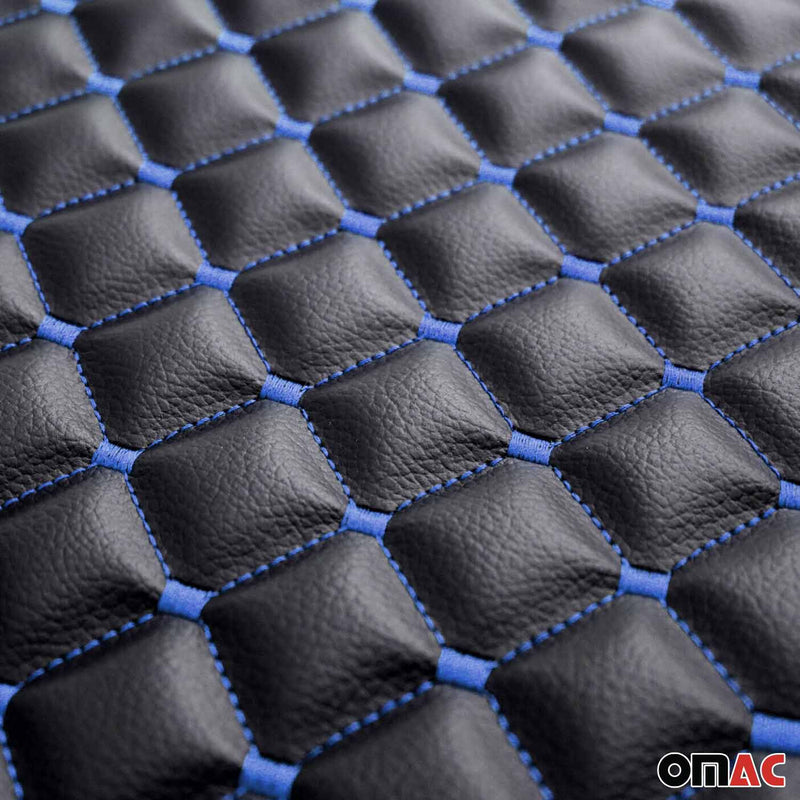 Schonbezug Sitzauflage für VW Golf 8 2019-2025 Kunstleder Schwarz Blau