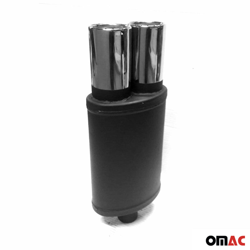 Auspuffanlage Endtopfpuff Rostfrei Endrohr Endstück Chrom Edelstahl 60 mm