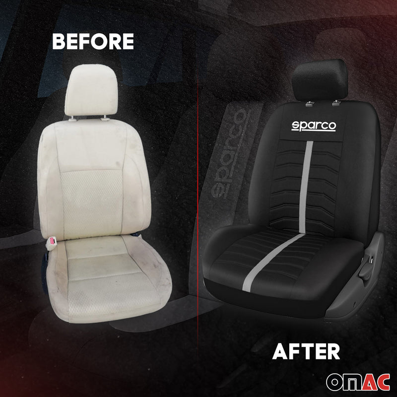 SPARCO Sitzbezüge Schonbezüge Autositzbezüge Universell Grau Vorne Hinten