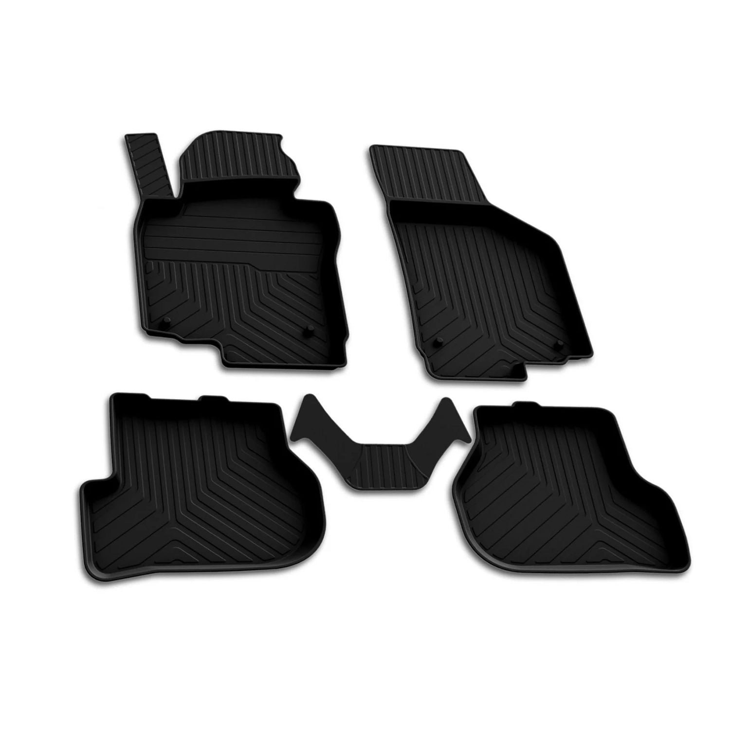 Fußmatten 3D Automatten Gummimatten für Skoda Octavia 2008-2013 Gummi Schwarz 4x