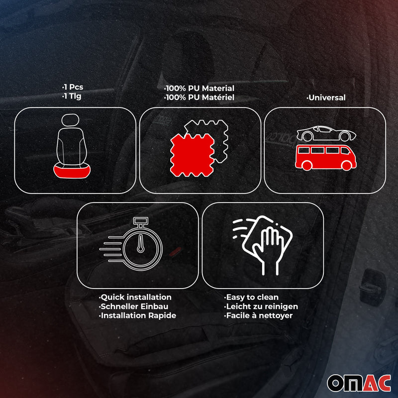SPARCO Sitzkissen Sitzauflage Sitzschoner Universell Auto Sitzschutz Schwarz Rot