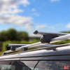 Dachreling + Dachträger für Ford Tourneo Courier 2014-2024 Aluminium Schwarz 4x