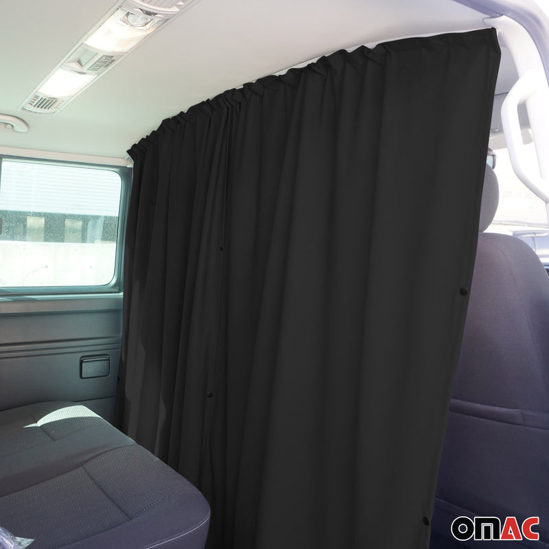 Fahrerhaus Führerhaus Maß Gardinen für VW Multivan T7 L1 L2 Schwarz
