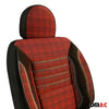 Schonbezüge Sitzschoner Sitzbezüge für Iveco Daily 2014-2024 Schwarz Rot 1 Sitz
