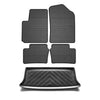 Fußmatten Kofferraumwanne Set für Kia Picanto Schrägheck 2011-2017 Gummi 5-Trg